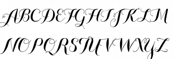 Aurella-Script Font Litere mari