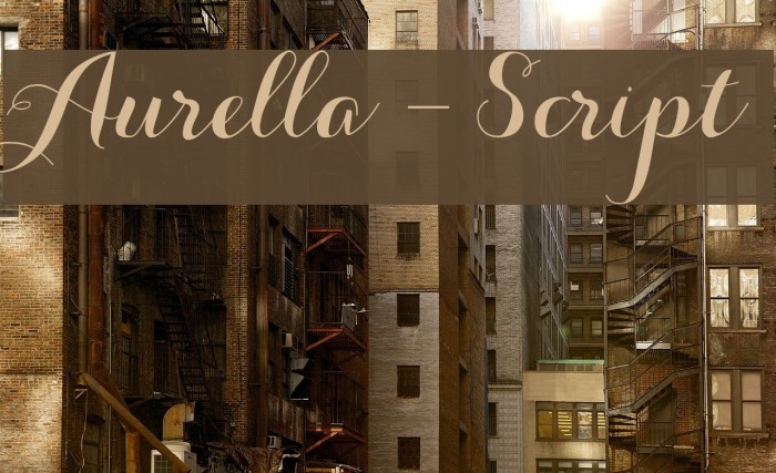 Aurella-Script Font examples