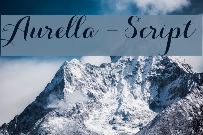 Aurella-Script Font examples