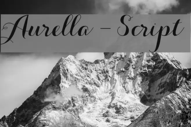 Aurella-Script Polices examples