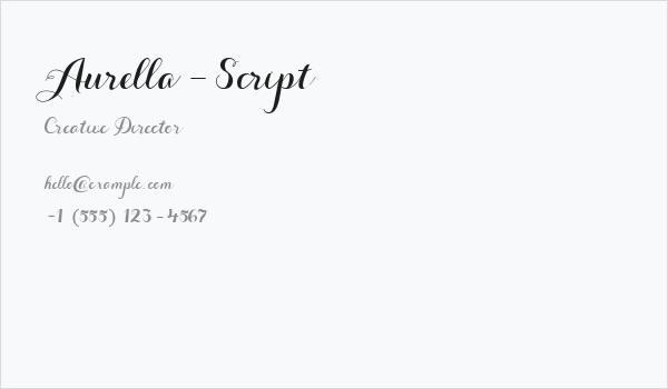 Aurella-Script Business Card