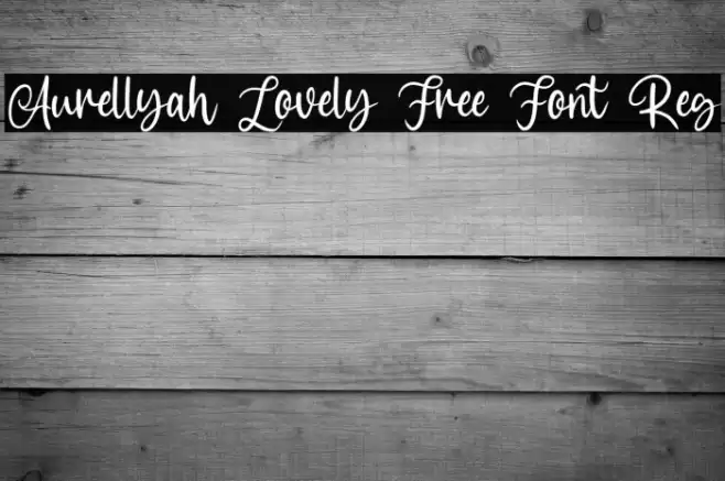 Aurellyah Lovely Free Font Reg Font examples