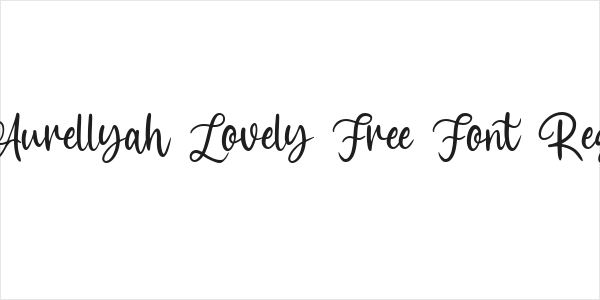 Aurellyah Lovely Free Font Reg Logo
