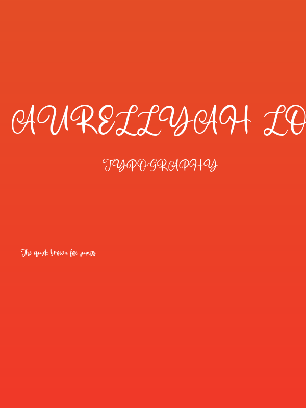 Aurellyah Lovely Free Font Reg Poster