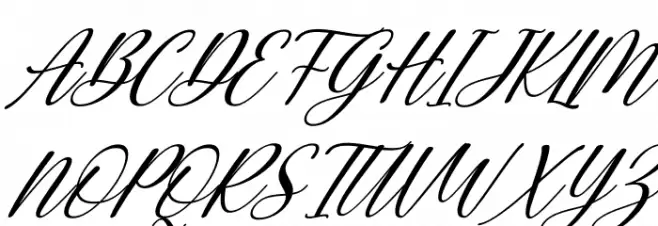 Aurely Lovely Italic फ़ॉन्ट अपरकेस