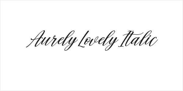 Aurely Lovely Italic Logo
