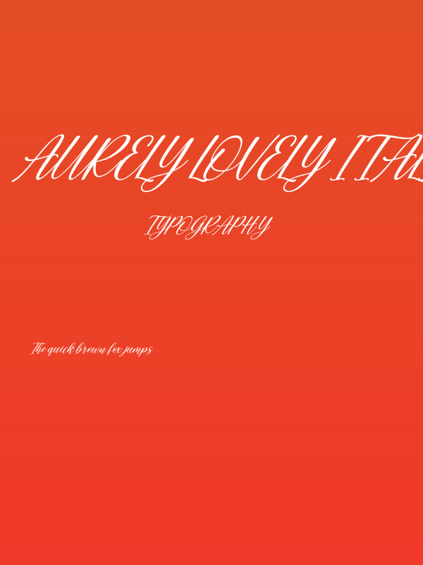 Aurely Lovely Italic Poster