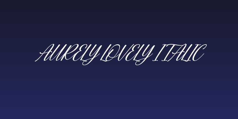Aurely Lovely Italic Social Header
