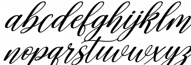 Aurely Lovely Italic फ़ॉन्ट लोअरकेस