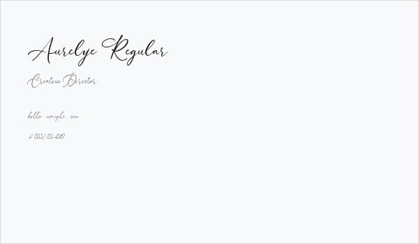 Aurelye Regular Business Card
