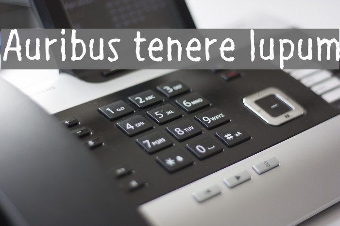 Auribus tenere lupum Font examples