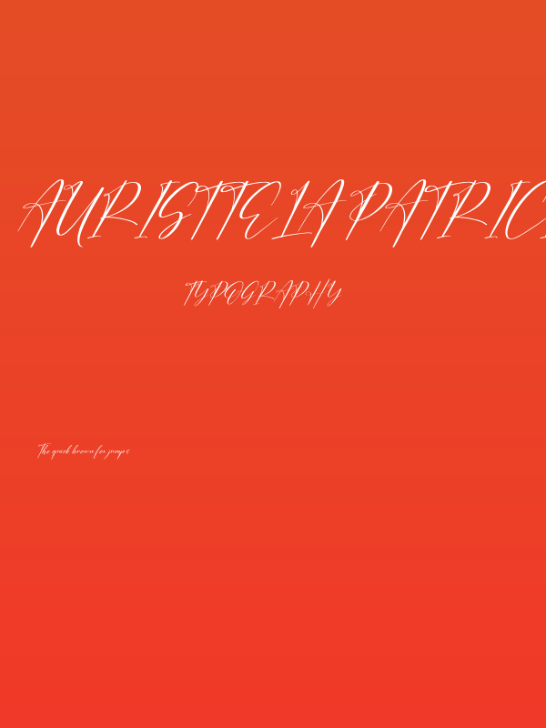 Auristtela Patricia Italic Poster