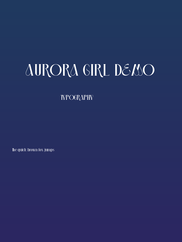 Aurora Girl Demo Poster