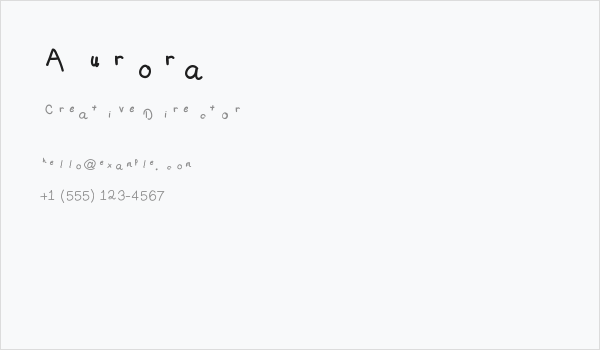 Aurora Business Card