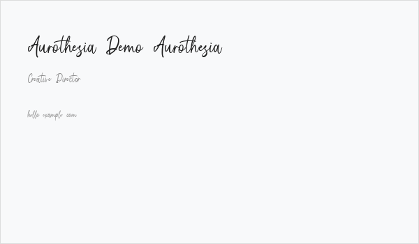 Aurothesia Demo Aurothesia Business Card