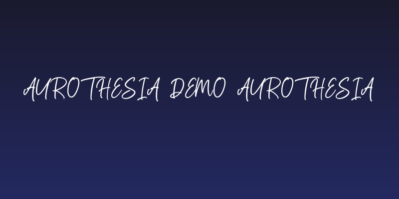 Aurothesia Demo Aurothesia Social Header