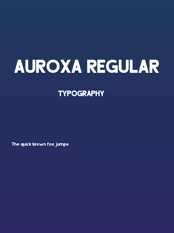 Auroxa Regular Poster