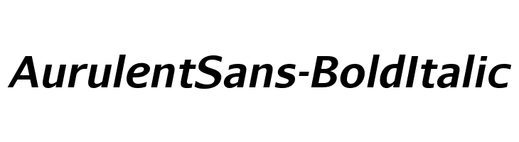 AurulentSans-BoldItalic Font