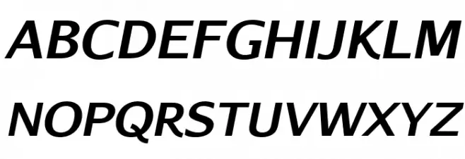 AurulentSans-BoldItalic 字体 大写