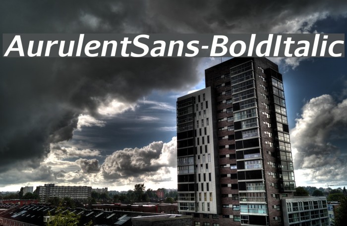 AurulentSans-BoldItalic Font examples
