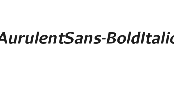 AurulentSans-BoldItalic Logo