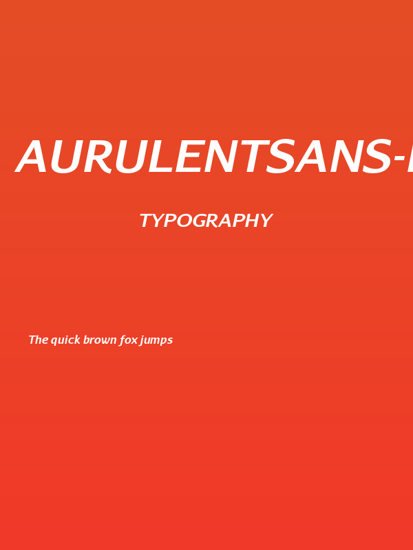 AurulentSans-BoldItalic Poster