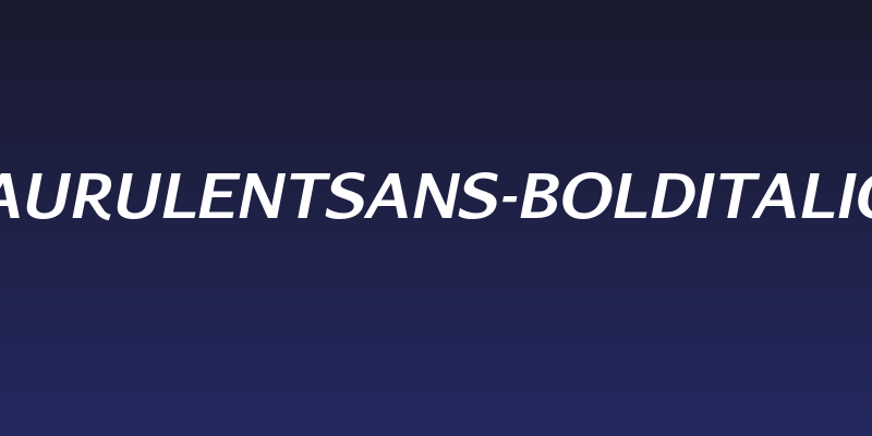 AurulentSans-BoldItalic Social Header