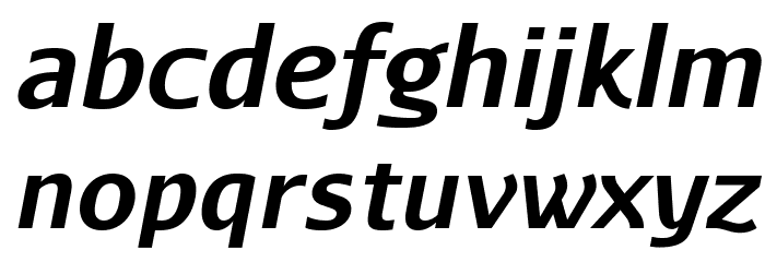 AurulentSans-BoldItalic Font LOWERCASE