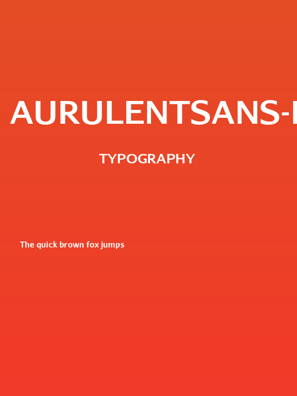 AurulentSans-Bold Poster