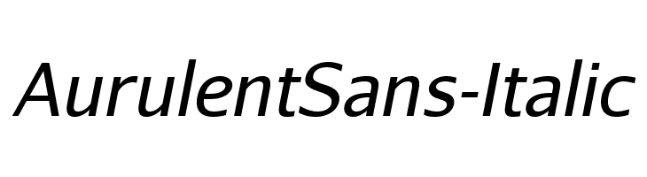 AurulentSans-Italic Font