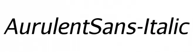 AurulentSans-Italic  フリーフォントのダウンロード