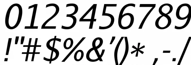 AurulentSans-Italic Font OTHER CHARS