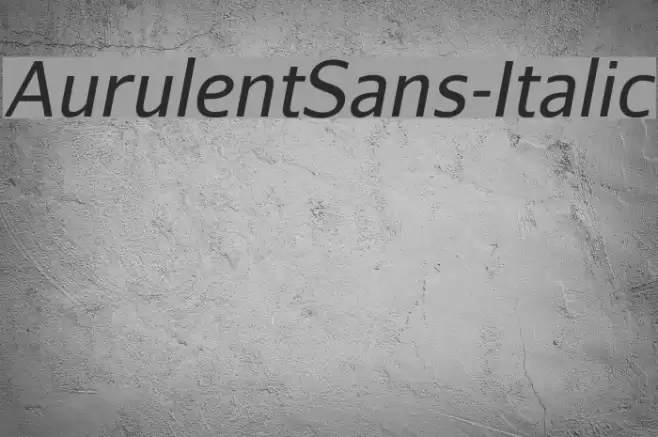 AurulentSans-Italic Font examples