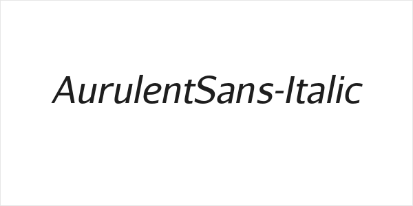 AurulentSans-Italic Logo