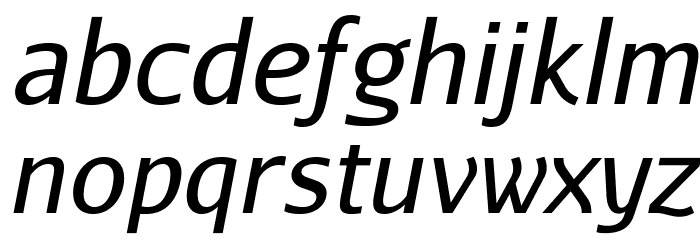 AurulentSans-Italic Font LOWERCASE
