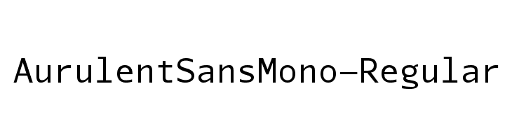 AurulentSansMono-Regular Font