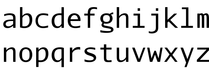 AurulentSansMono-Regular Font LOWERCASE