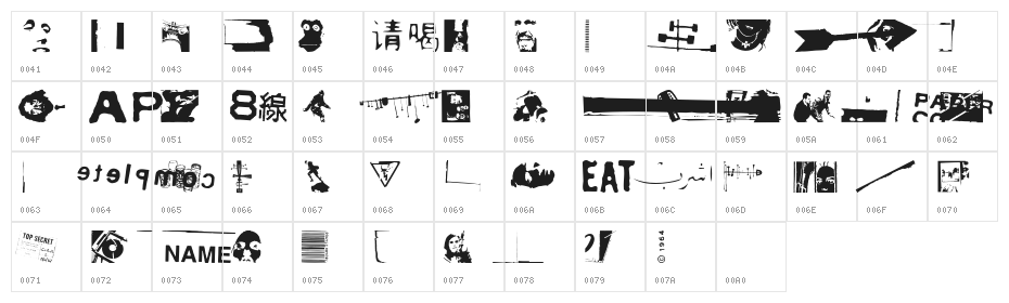 Ausfarht Character Map