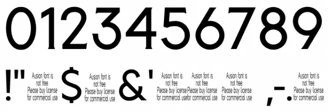 Ausion Personal Use Extra Font OTHER CHARS