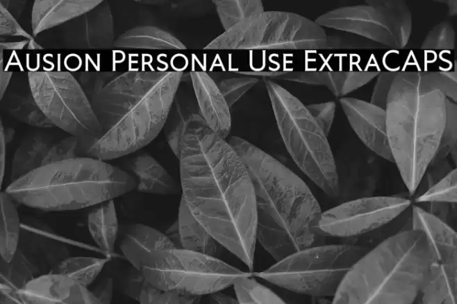 Ausion Personal Use ExtraCAPS Font examples