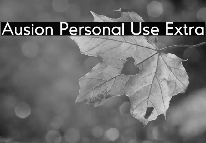 Ausion Personal Use Extra Font examples