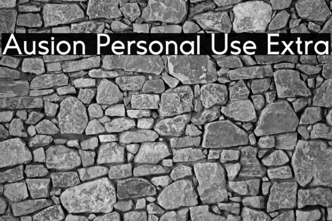 Ausion Personal Use Extra Font examples