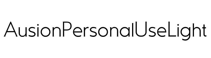 Ausion Personal Use Light  font caratteri gratis