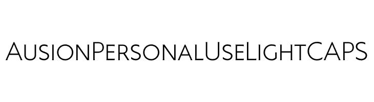 Ausion Personal Use LightCAPS  font caratteri gratis