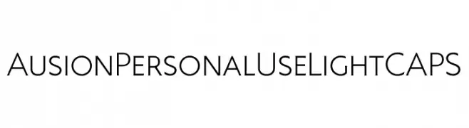 Ausion Personal Use LightCAPS  les polices de caractères gratuit tlcharger