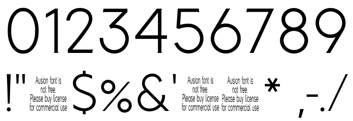 Ausion Personal Use LightCAPS Font OTHER CHARS