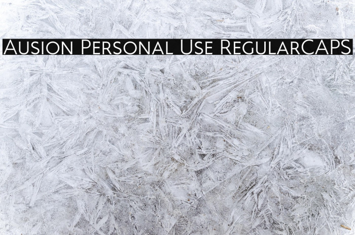 Ausion Personal Use RegularCAPS Example 1