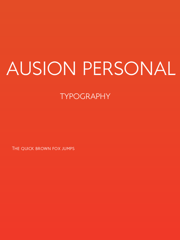 Ausion Personal Use RegularCAPS Poster