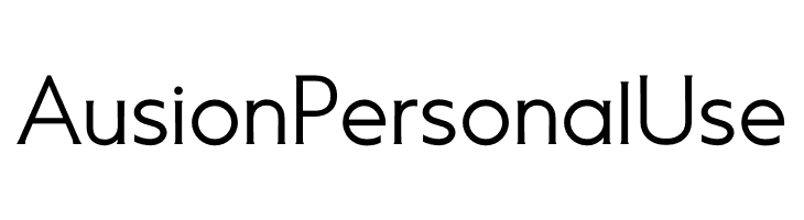 Ausion Personal Use  Frei Schriftart Herunterladen
