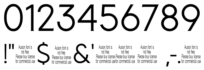 Ausion Personal Use Font OTHER CHARS